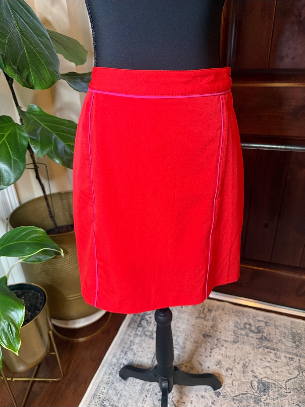 EP Pro Bright Red Golf Skort with Pink Piping Size 8